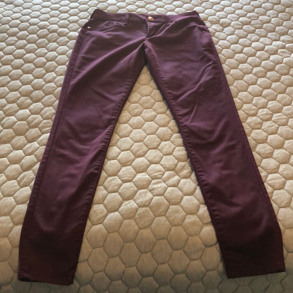 Wine colored Vanity skinny jeans